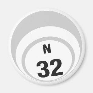 Íman Imã de geladeira da bola do bingo N32