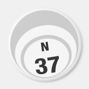 Íman Imã de geladeira da bola do bingo N37