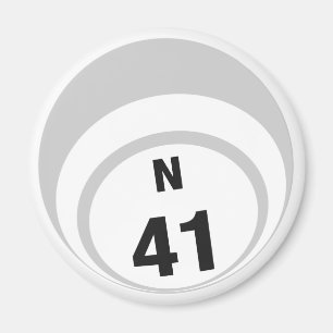 Íman Imã de geladeira da bola do bingo N41