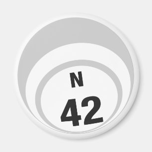 Íman Imã de geladeira da bola do bingo N42
