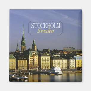 Íman Imã de geladeira da foto do viagem da suecia de