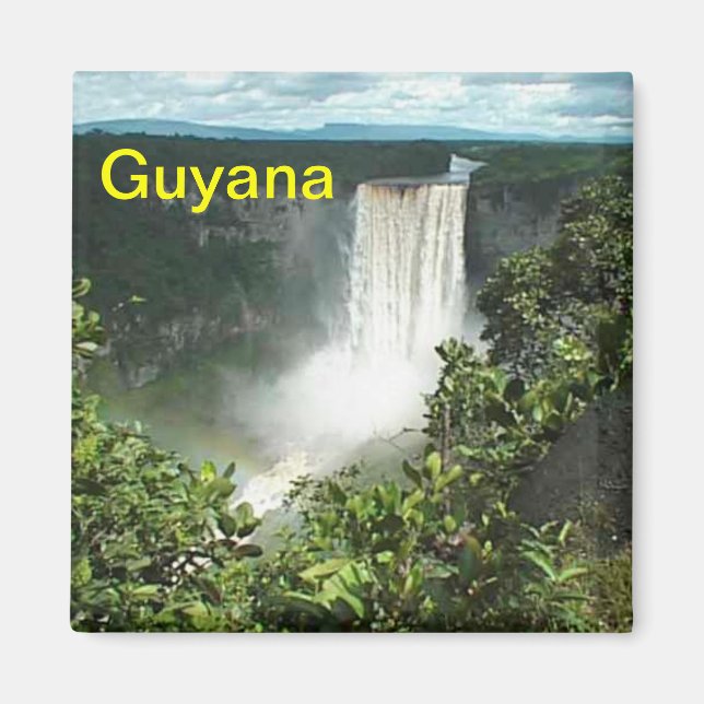 Íman Imã de geladeira da Guiana (Frente)