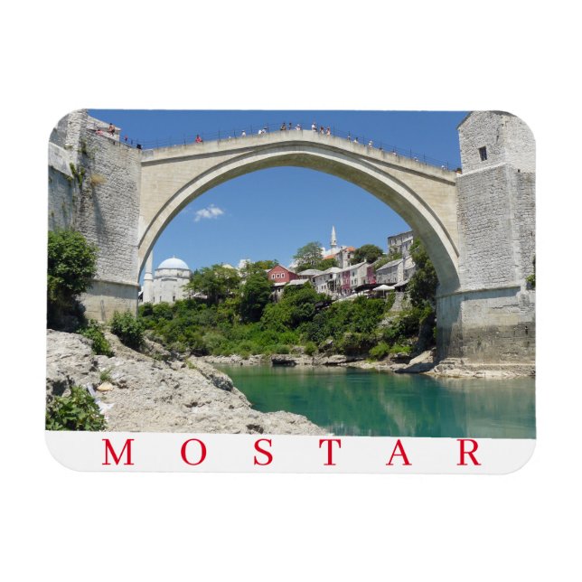 Íman Imã de geladeira da ponte antiga Mostar (Horizontal)