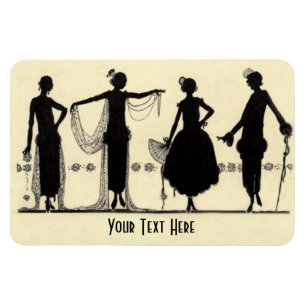 Íman imã de geladeira da silhueta da forma do Flapper