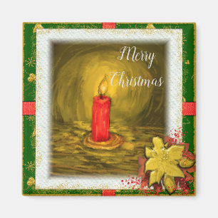 Íman Imã de geladeira da Vela de Natal
