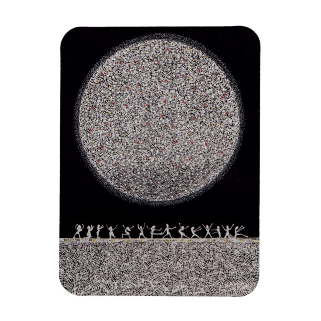 Íman Imã de geladeira - Dançando Sob A Lua Prateada (Vertical)