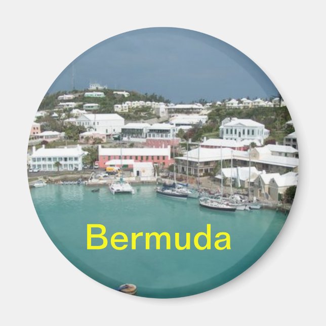 Íman imã de geladeira das Bermudas (Frente)
