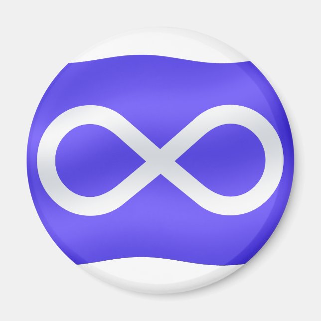 Íman Imã de geladeira das Nações - Metis Flag Magnets (Frente)