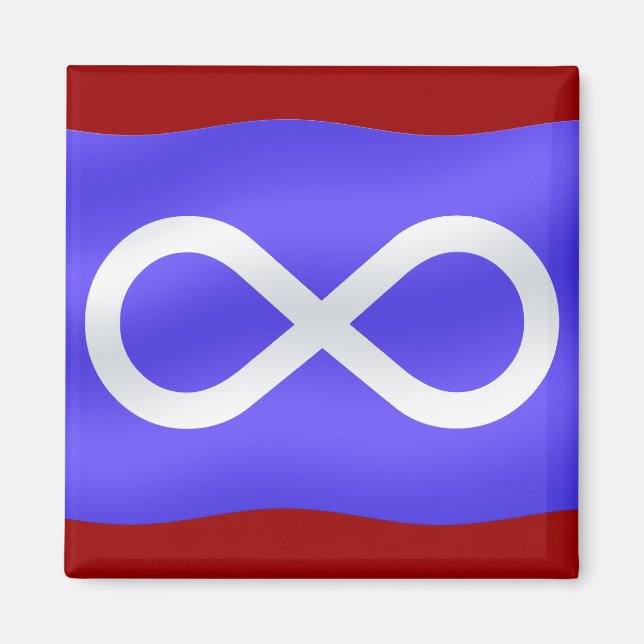 Íman Imã de geladeira das Nações - Metis Flag Magnets (Frente)