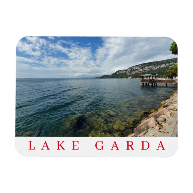 Íman Imã de geladeira das nuvens do Lago Garda (Horizontal)