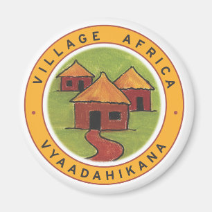 Íman Imã de geladeira de África da vila!