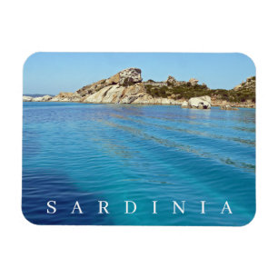 Íman imã de geladeira de água azul da Sardenha