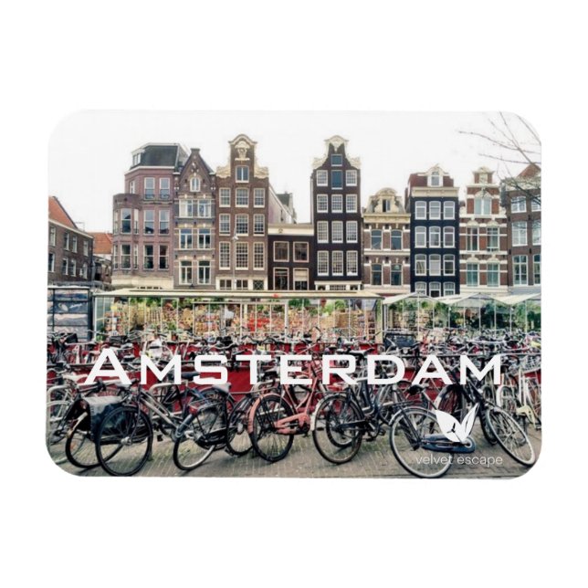 Íman Imã de geladeira de Amsterdã por Velvet Escape (Horizontal)