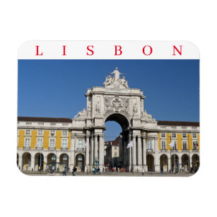 Íman Imã de geladeira de Arch de Lisboa Rua Augusta