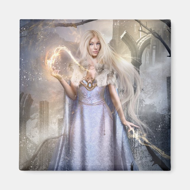 Íman Imã de geladeira de Arte Epic Fantasy Goldenmark (Frente)