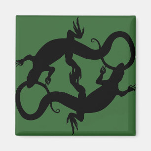 Íman Imã de geladeira de Arte Lizard - Presentes e Mag