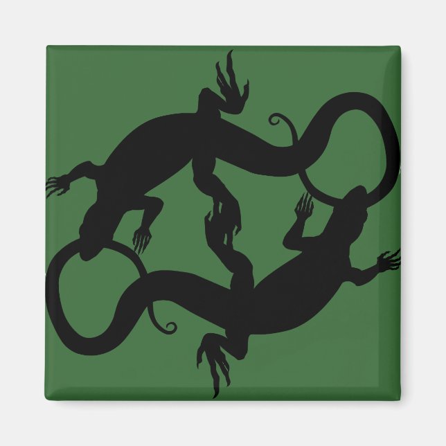 Íman Imã de geladeira de Arte Lizard - Presentes e Magn (Frente)