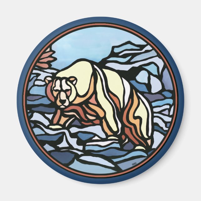 Íman Imã de geladeira de Artes Tribais (Frente)