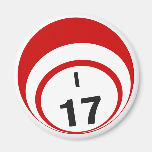 Íman Imã de geladeira de bola de bingo I17 (Frente)