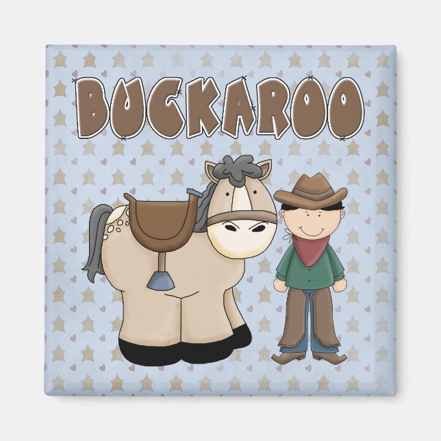 Íman Imã de geladeira de Buckaroo Cowboy (Frente)