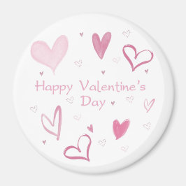 Íman Imã de geladeira de Doodle do Coração