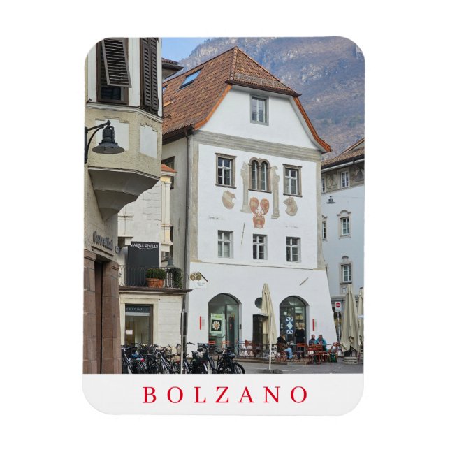 Íman Imã de geladeira de exibição da Praça Bolzano Walt (Vertical)