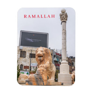 Íman Imã de geladeira de exibição da Praça Ramallah Al-