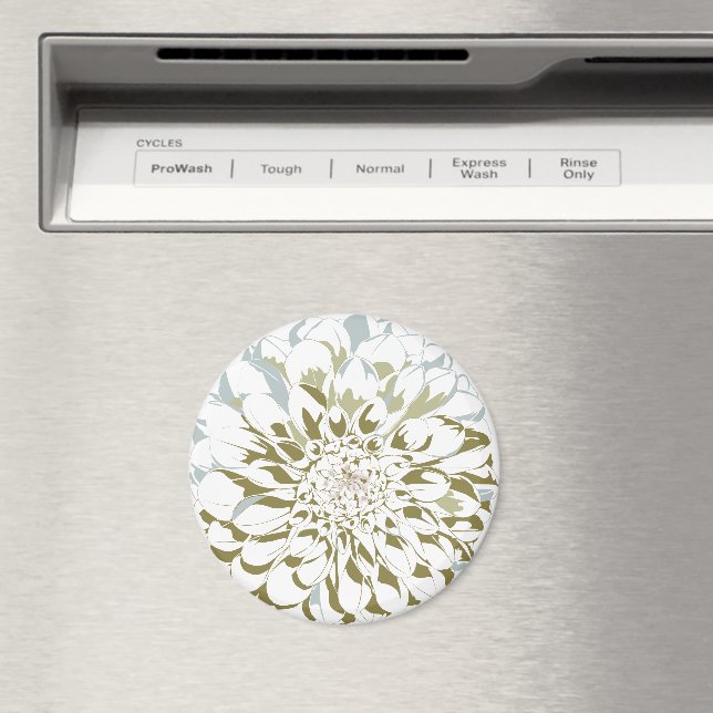 Íman Ímã de geladeira de flor de dália (In Situ (Dishwasher))