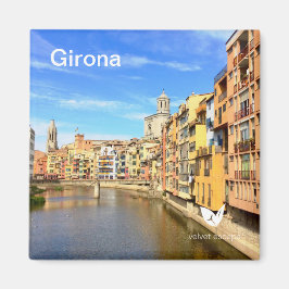 Íman Imã de geladeira de Girona por Velvet Escape