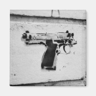 Íman imã de geladeira de grafite de estêncil com esping