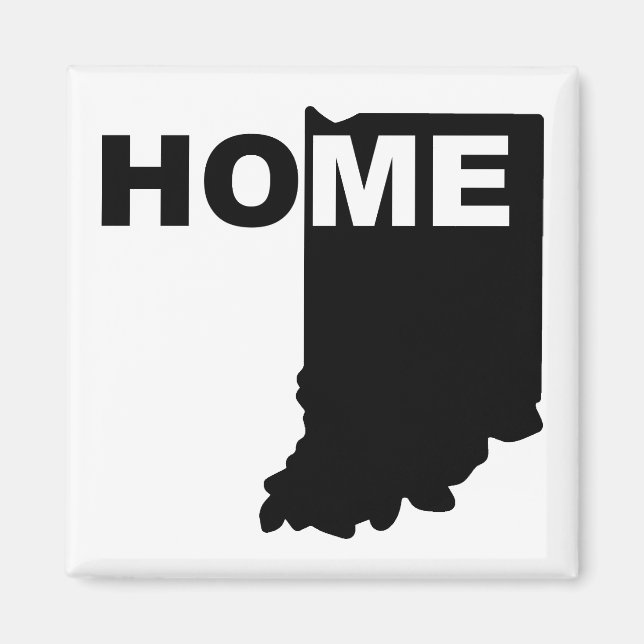 Íman Ímã de Geladeira de Indiana Longe de Casa (Frente)