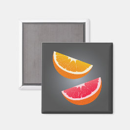 Íman Ímã de Geladeira de Laranja e Fatia de Toranja