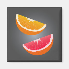 Íman Ímã de Geladeira de Laranja e Fatia de Toranja