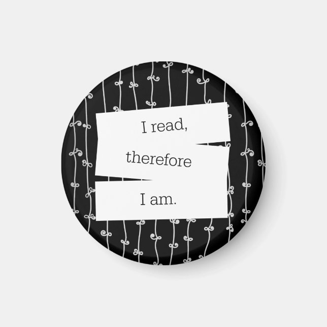 Íman Imã de geladeira de lema do Bookworm (Frente)