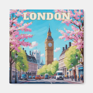 Íman Imã de geladeira de Londres Skyline - Iconic UK So