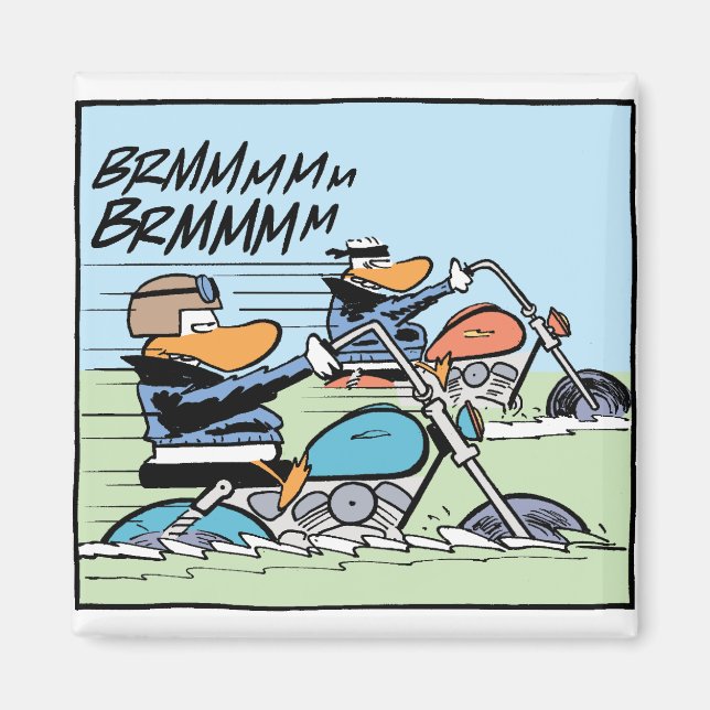 Íman Imã de geladeira de moto de patos selvagens (Frente)