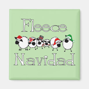 Íman Imã de geladeira de Navidad do velo