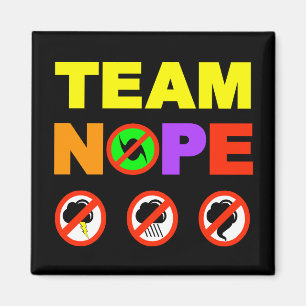 Íman Imã de geladeira de Nope da equipe