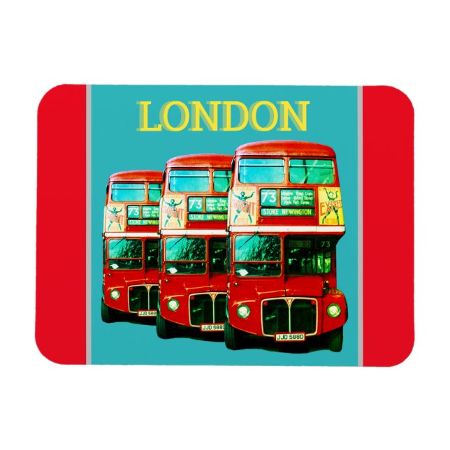 Íman Imã de geladeira de ônibus de Londres (Horizontal)