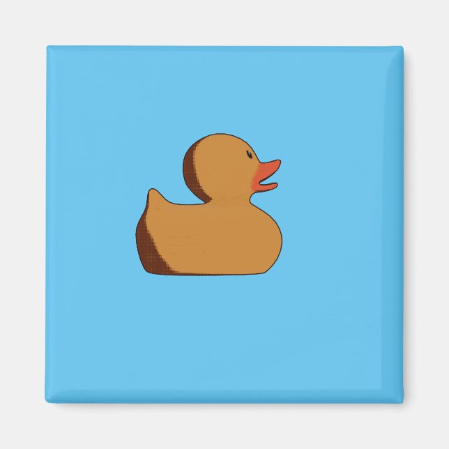 Íman Imã de geladeira de Pato de Borracha (Frente)