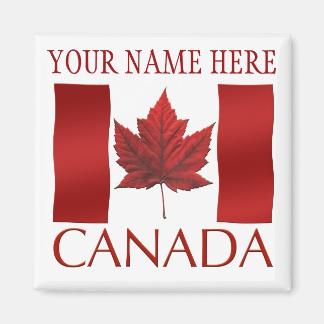 Íman Imã de geladeira de Sinalizador do Canadá Mapear o (Frente)