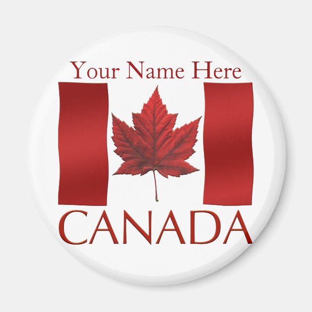 Íman Imã de geladeira de Sinalizador do Canadá Mapear o (Frente)