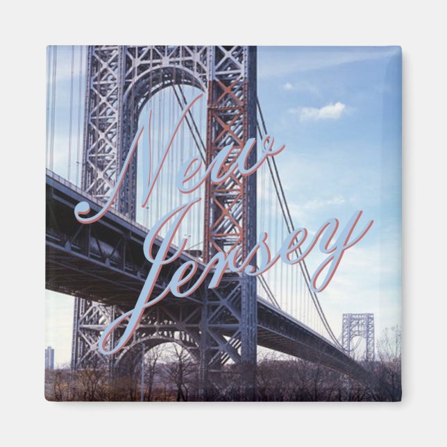 Íman Imã de geladeira de Souvenir do Estado de Nova Jer (Frente)