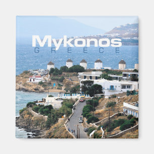 Íman Imã de geladeira de Souvenir, Grécia de Mykonos