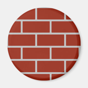 Íman Imã de geladeira de Tijolos (Vermelho Brick e Cinz