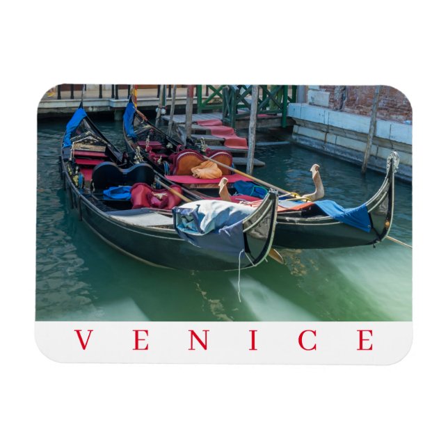 Íman Imã de geladeira de Venice gondolas (Horizontal)