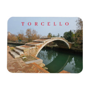 Íman Imã de geladeira de visão da ponte do Torcello Dev