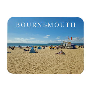 Íman Imã de geladeira de visão de praia Bournemouth