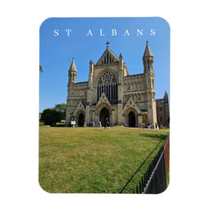 Íman imã de geladeira de vista da Catedral de Albans da