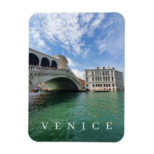 Íman Imã de geladeira de vista da Ponte Venice Rialto